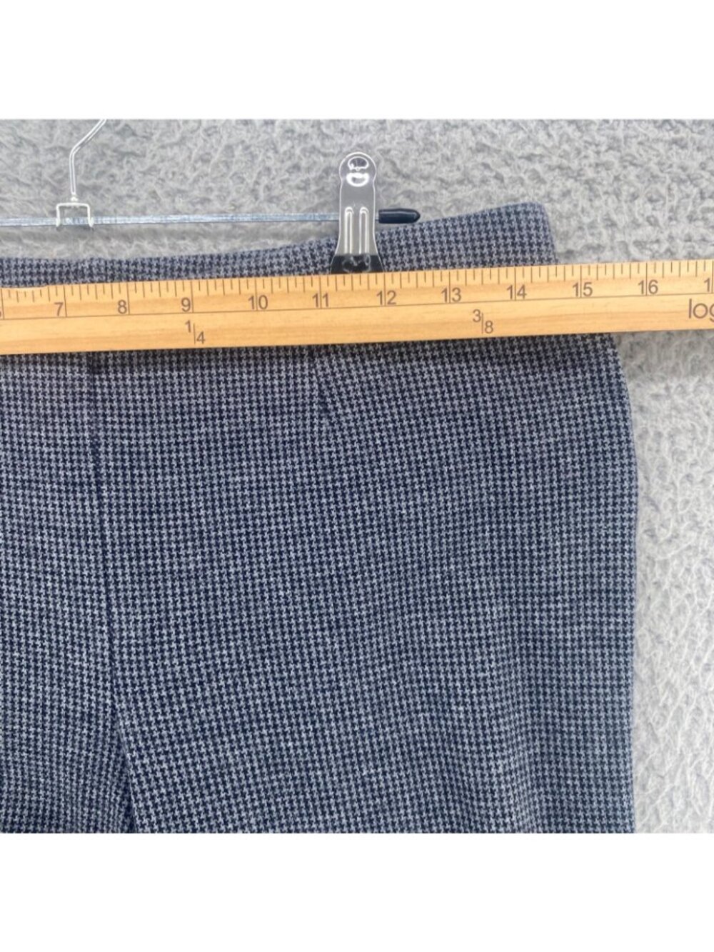 J Jill Pants Womens Small Gray Houndstooth Ponte Slim Leg Crop Tapered Stretch - Picture 8 of 12